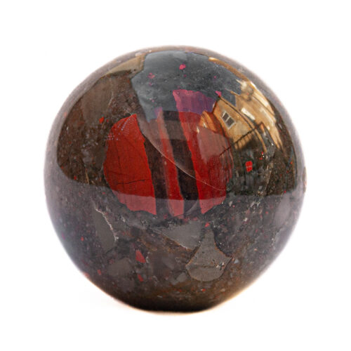 Grey Red Bloodstone Crystal Ball