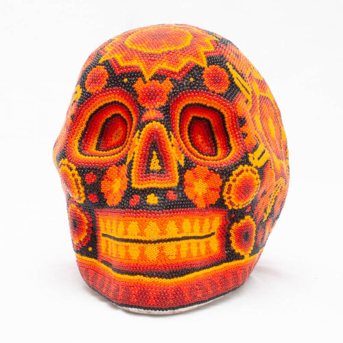 Orange Beaded Skull