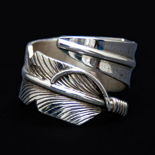 Chris Charley Silver Feather Ring