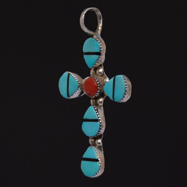 Crucifix Turquoise Corail