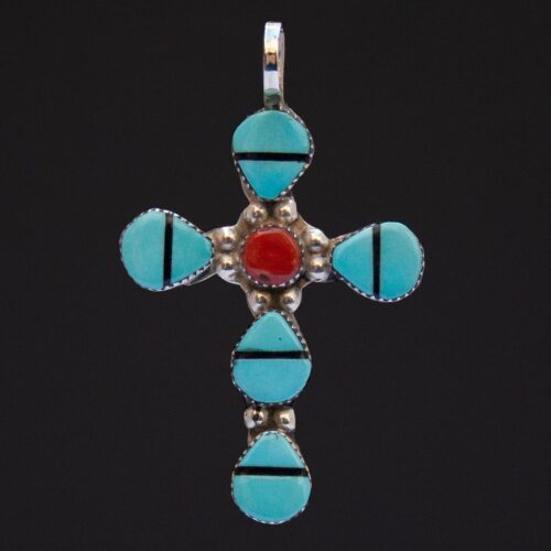 Crucifix Turquoise Corail