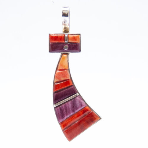 Harold Smith Purple Orange Kachina Necklace