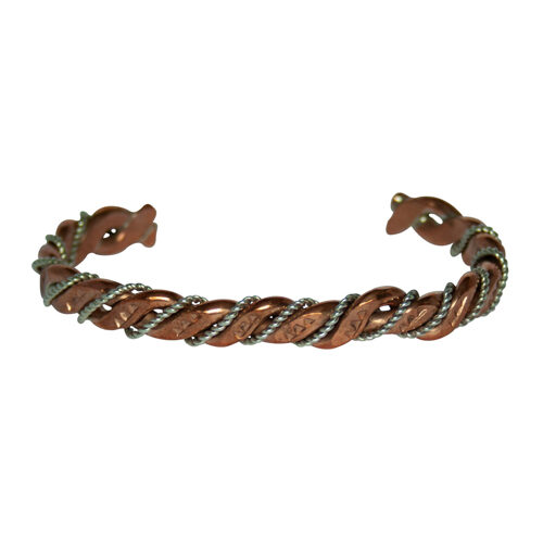 Copper Silver Twisted Bracelet