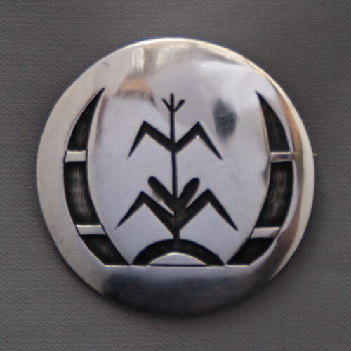 Hopi Corn Stalk Sterling Silver Pin Brooch
