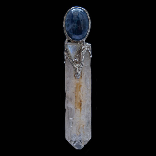 Danburite Sapphire Moonstone Pendant
