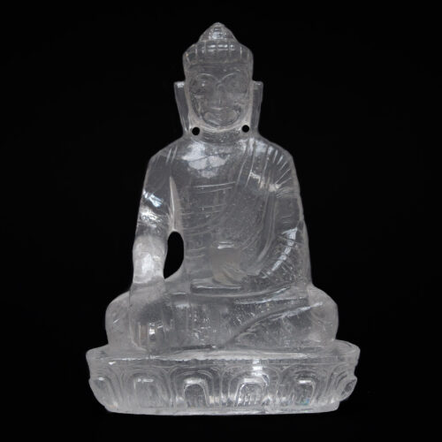 Clear Quartz Crystal Buddha Carving
