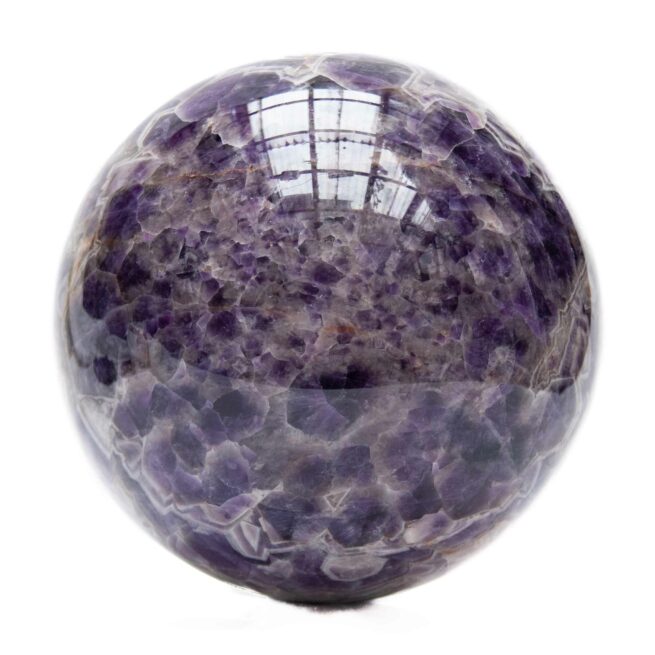 Large Chevron Amethyst Crystal Ball