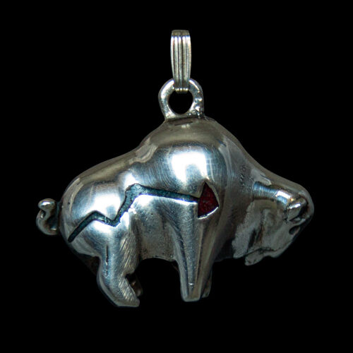 Silver Buffalo Zuni Pendant