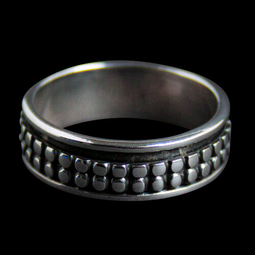 Silver Dotted Navajo Ring