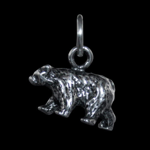 Small Silver Bear Pendant