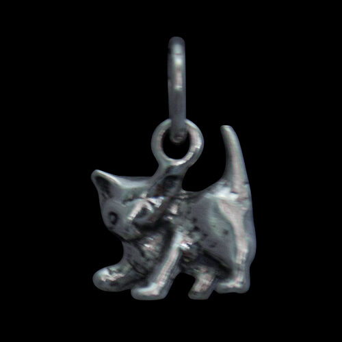 Small Silver Cat Pendant