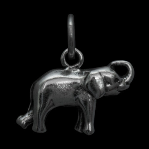 Small Silver Elephant Pendant