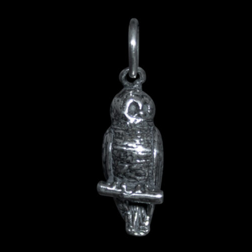 Small Silver Owl Pendant