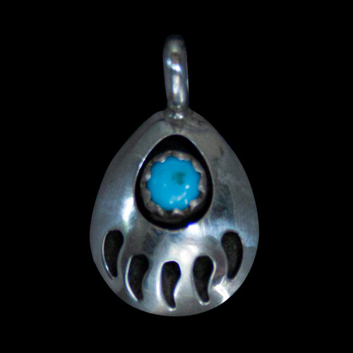 Small Turquoise Bear Paw Pendant