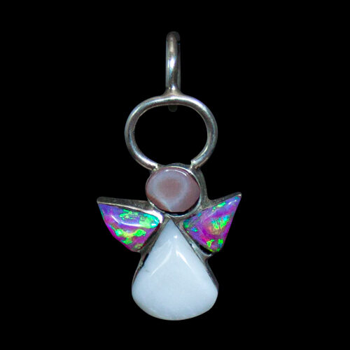 Purple Opal Angel Pendant