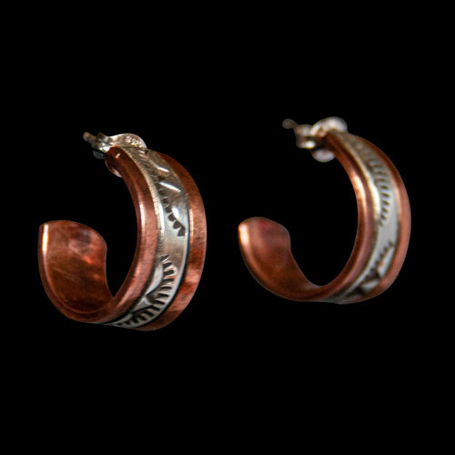 Native American Copper Hoop Earrings