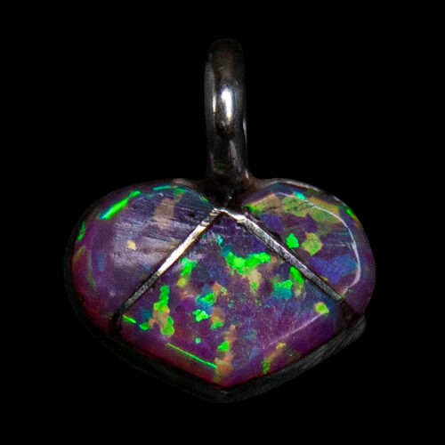 Purple Opal Heart Necklace