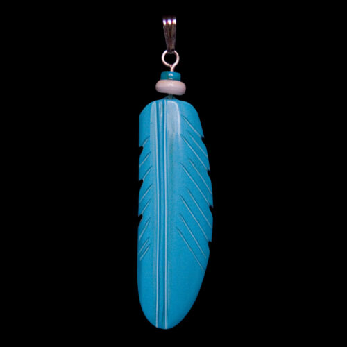 Blue Feather Pendant