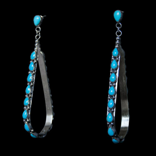 Teardrop Turquoise Loop Earrings