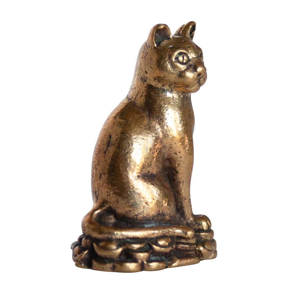 Small Brass Cat Statue - Wilde Ones London | Statues