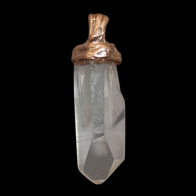 9K Gold Clear Quartz Pendant