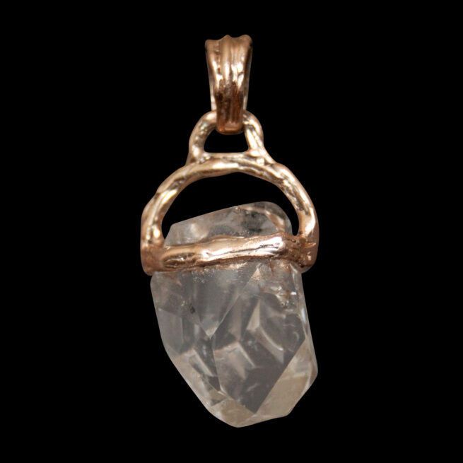 9K Gold Herkimer Diamond Pendant