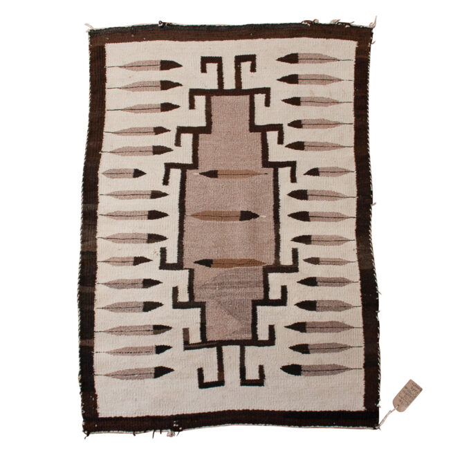 1910s Two Grey Hills Navajo Rug