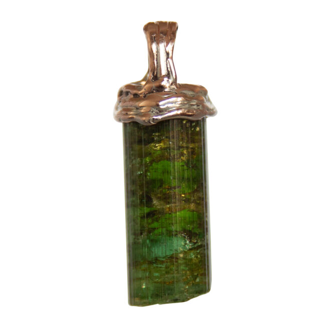 9K Gold Green Tourmaline Pendant