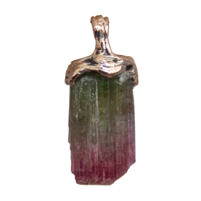 9K Gold Watermelon Tourmaline Talisman