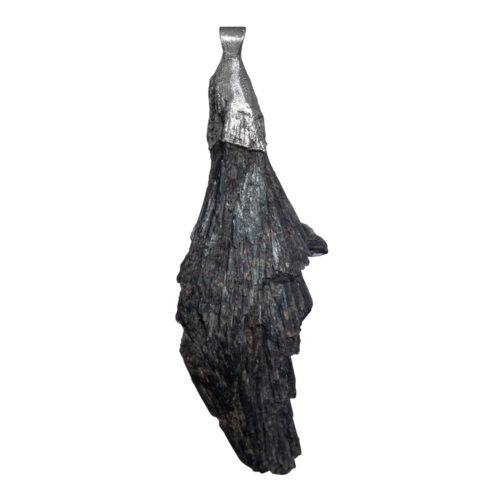 Black Kyanite Silver Pendant