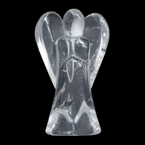 Clear Quartz Crystal Angel Carving