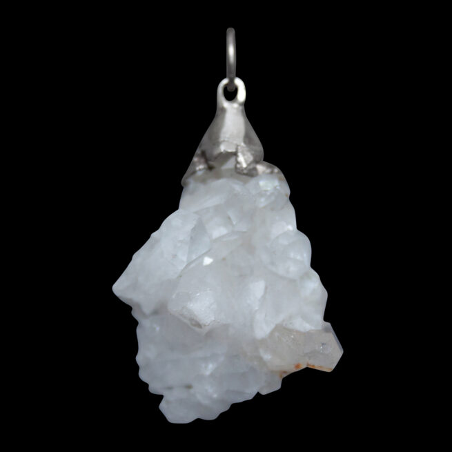 Clear Quartz Drusy Cluster Pendant