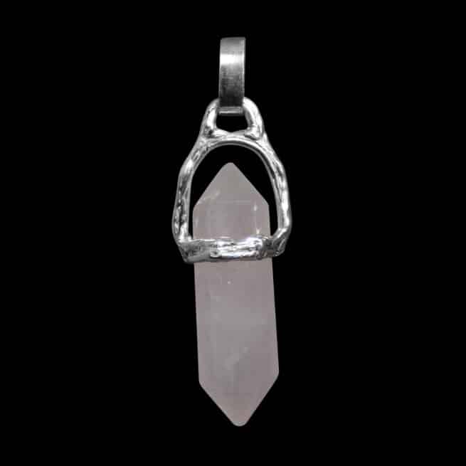 Double-Terminated Rose Quartz Pendant