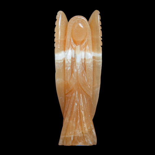 Golden Calcite Angel Carving