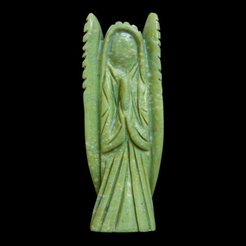 Green Serpentine Angel Carving