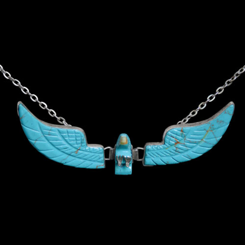 Large Turquoise Navajo Eagle Necklace
