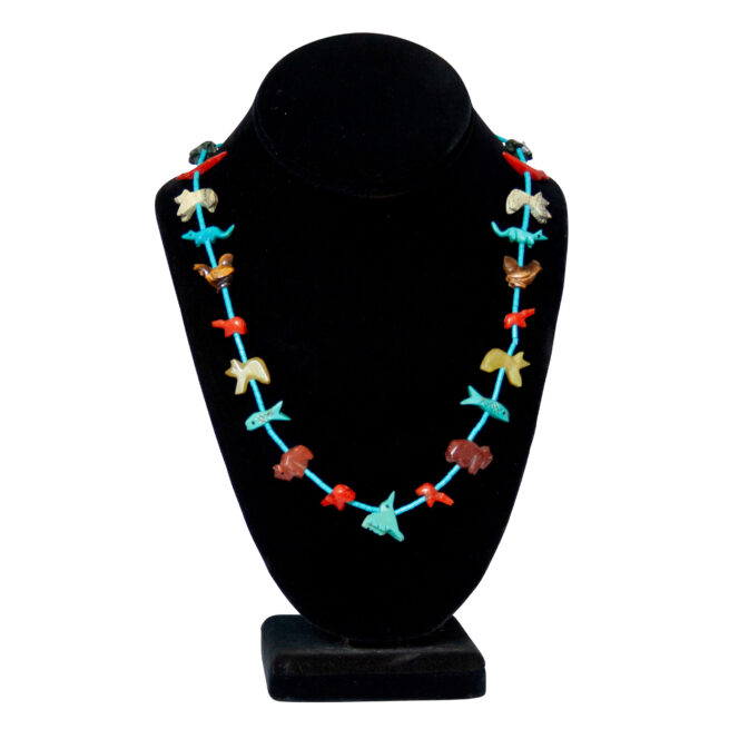 Multicolour Zuni Fetish Animal Necklace