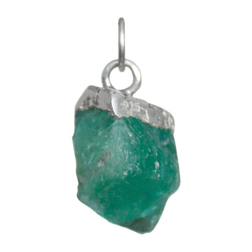 Sterling Silver Green Emerald Pendant