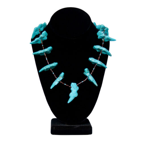 Turquoise Iguana Zuni Fetish Necklace