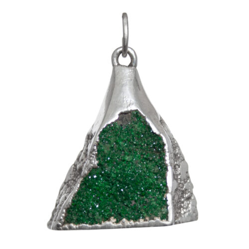 Uvarovite Green Garnet Silver Pendant