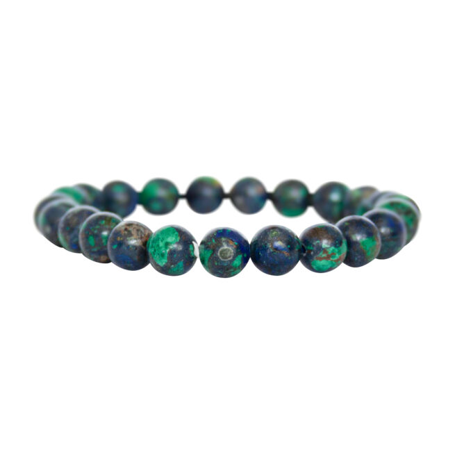 Azurite Malachite Beaded Power Bracelet