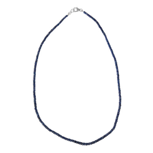 Faceted Blue Sapphire Beaded Necklace