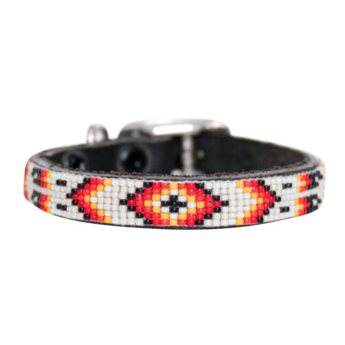 Multicolour Zuni Beaded Dog Collar - Small