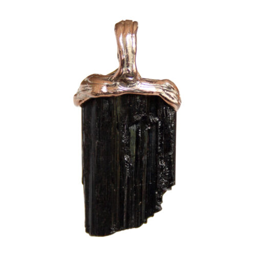 9K Gold Black Tourmaline Pendant