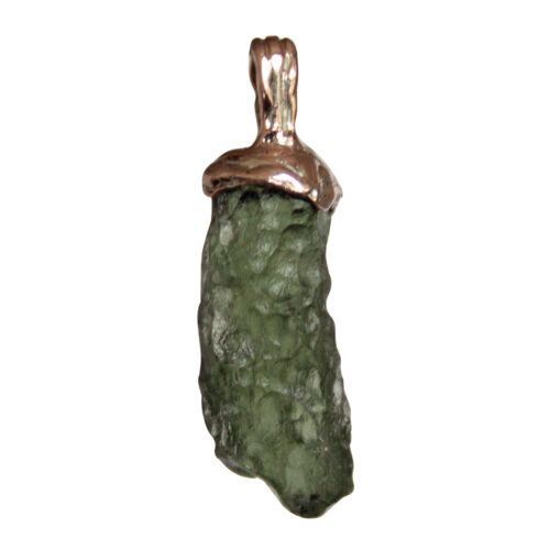 9K Gold Moldavite Pendant