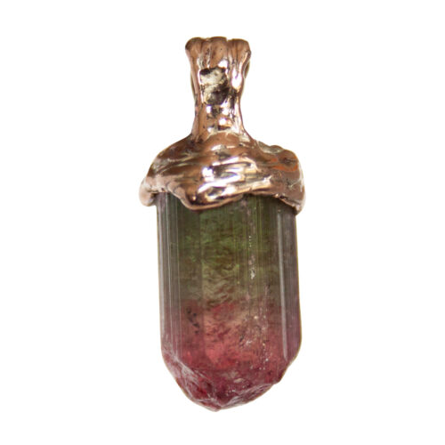 9K Gold Watermelon Tourmaline Pendant