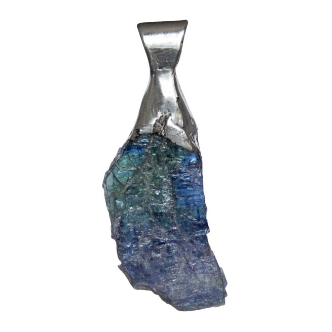 Large Tanzanite Silver Pendant