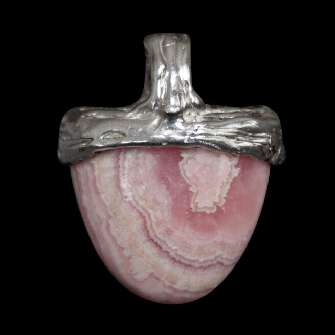 Rhodochrosite Sterling Silver Pendant