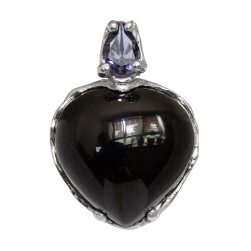 Spinel Iolite Silver Pendant