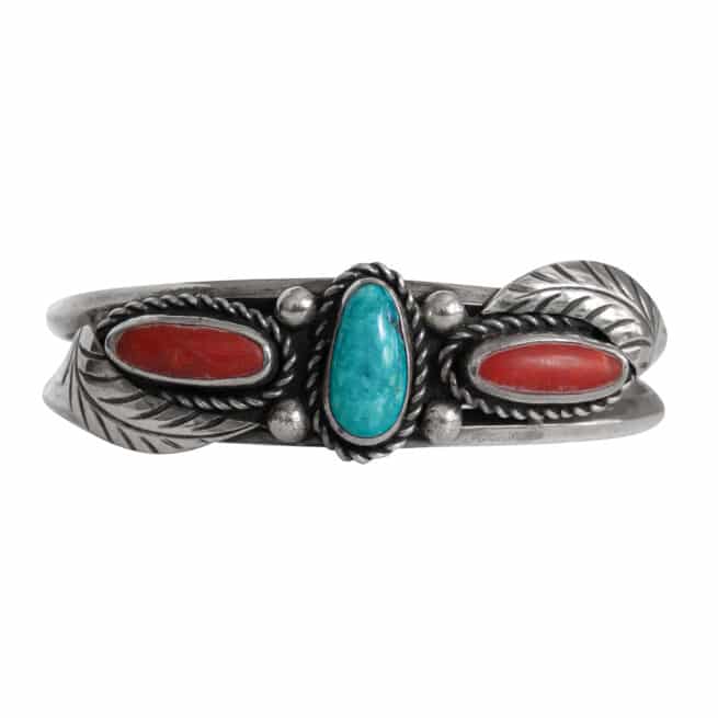 1950s Turquoise Coral Bracelet